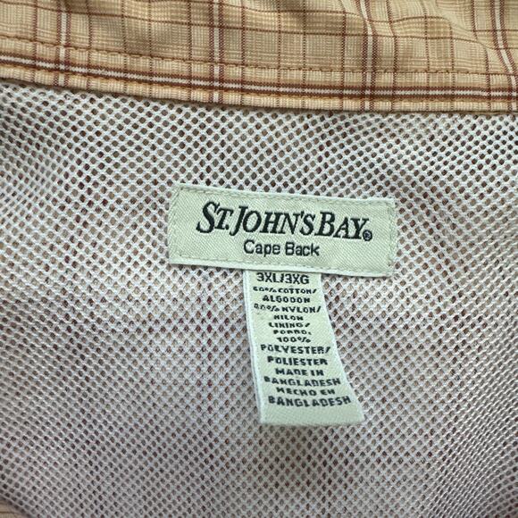 St. John's Bay Shirt Mens 3XL Cape Back Button Up Fishing Vented Outdoor Orange - Picture 2 of 5
